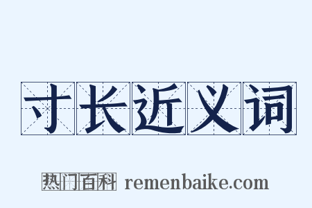 寸长近义词是什么意思的图片